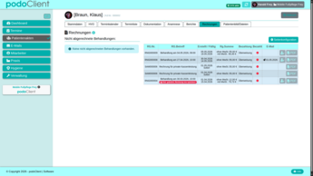 podoClient abrechnung