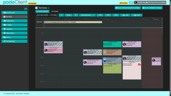 Terminplaner für Podologen mit Wochenansicht